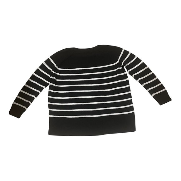 Black and White Striped Sweater - XL - Picture 3 of 6